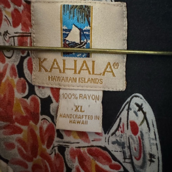 Tropical Black Kahala Hawaiian Shirt XL - Picture 2 of 2